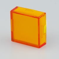 15 x 15mm IP67 transparent orange flat lens f...